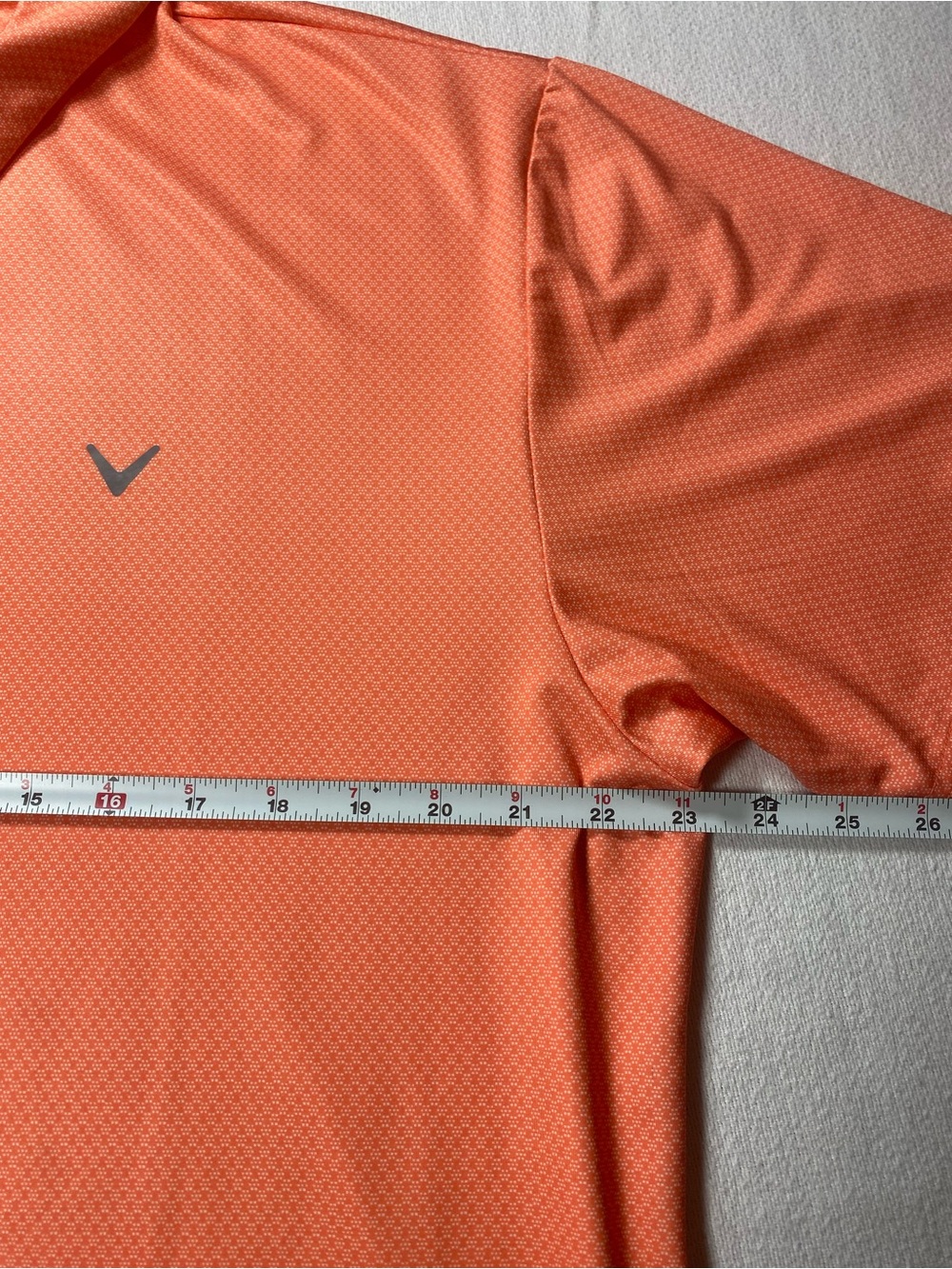 Callaway Men’s Coral Orange Performance Polo - Picture 5 of 6